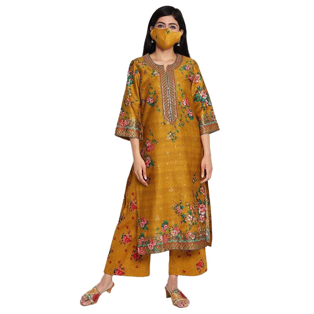 Biba Women's Cotton A-Line Kurta