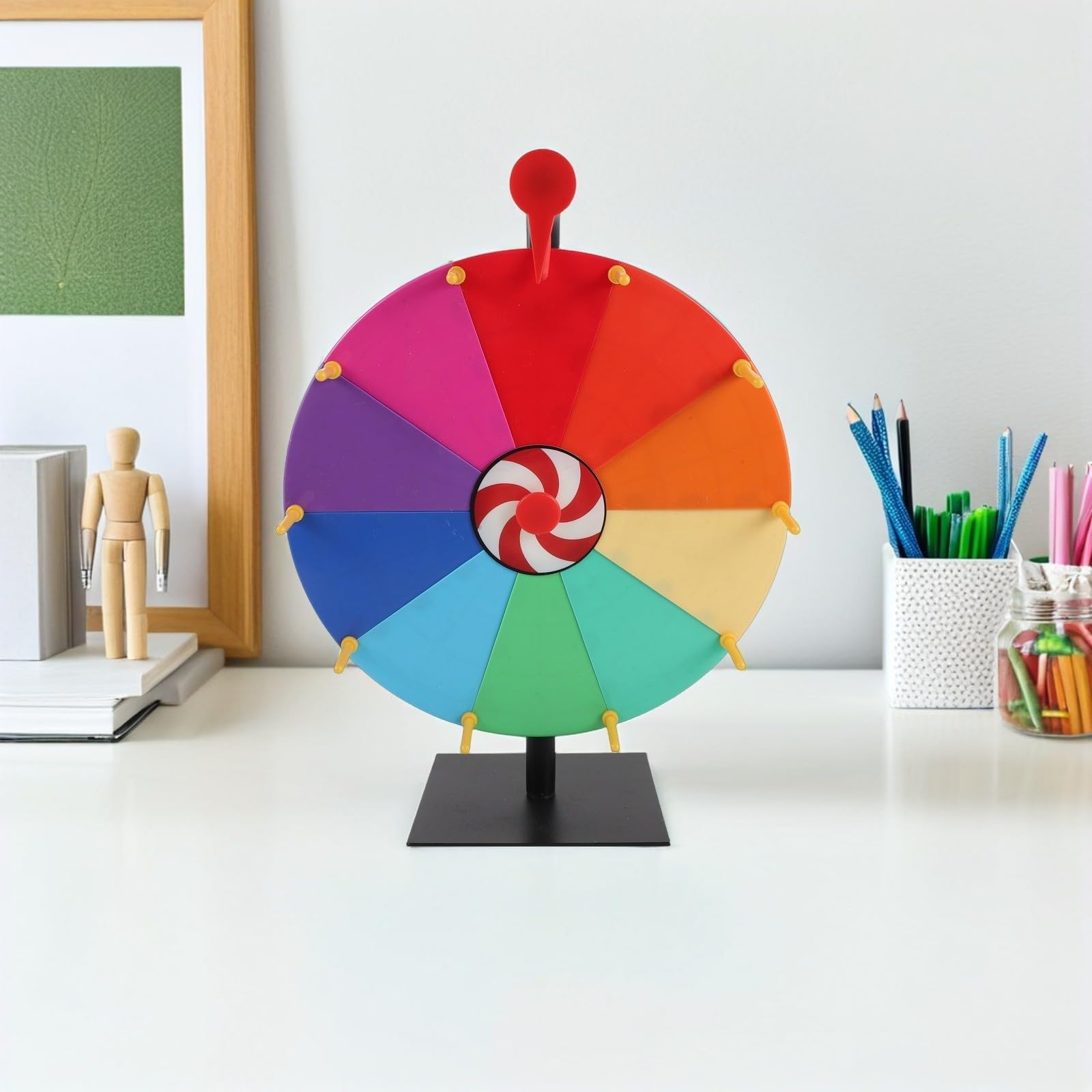 Ruota Gioco Carnevale in Plastica con Meccanismo ad Alta Precisione e 10 Slot, per Feste e Giochi da Tavolo
