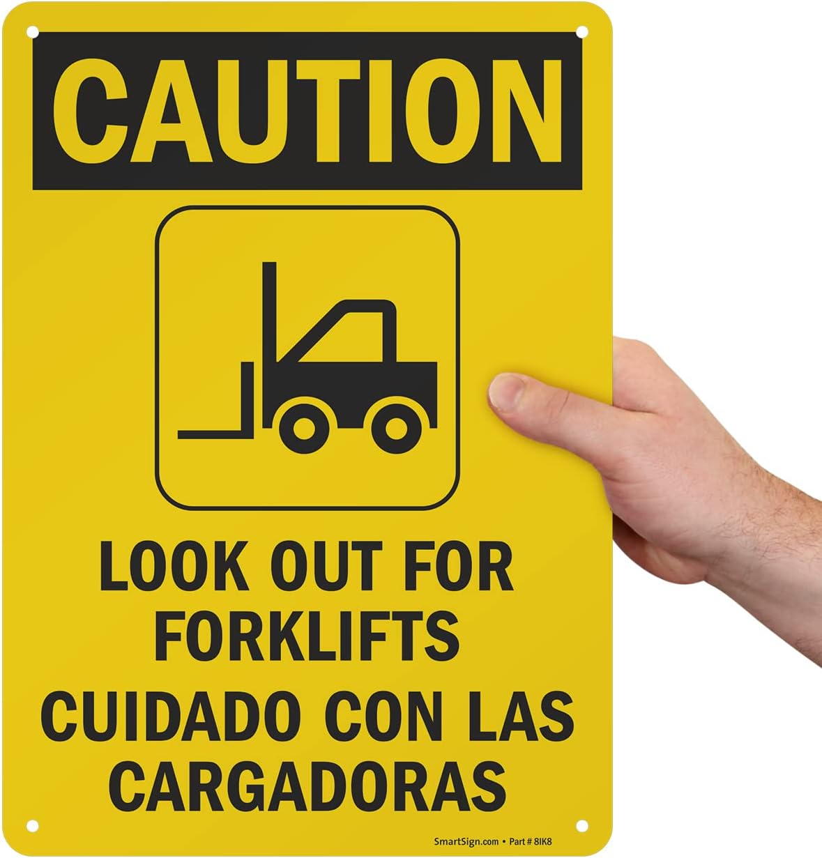 SmartSign – S-8498-AL-14 «Caution – Look Out For Forklifts» Letrero ...