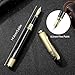 Andibro Metal Fountain Pens, With 10 Black Ink 2.6mm Cartridges, 0.5mm Luxury Fine Point Fountain Pen Business Pen Smooth Writing Stainless Steel Pen Calligraphy Pen for Office School Supplies(Black)