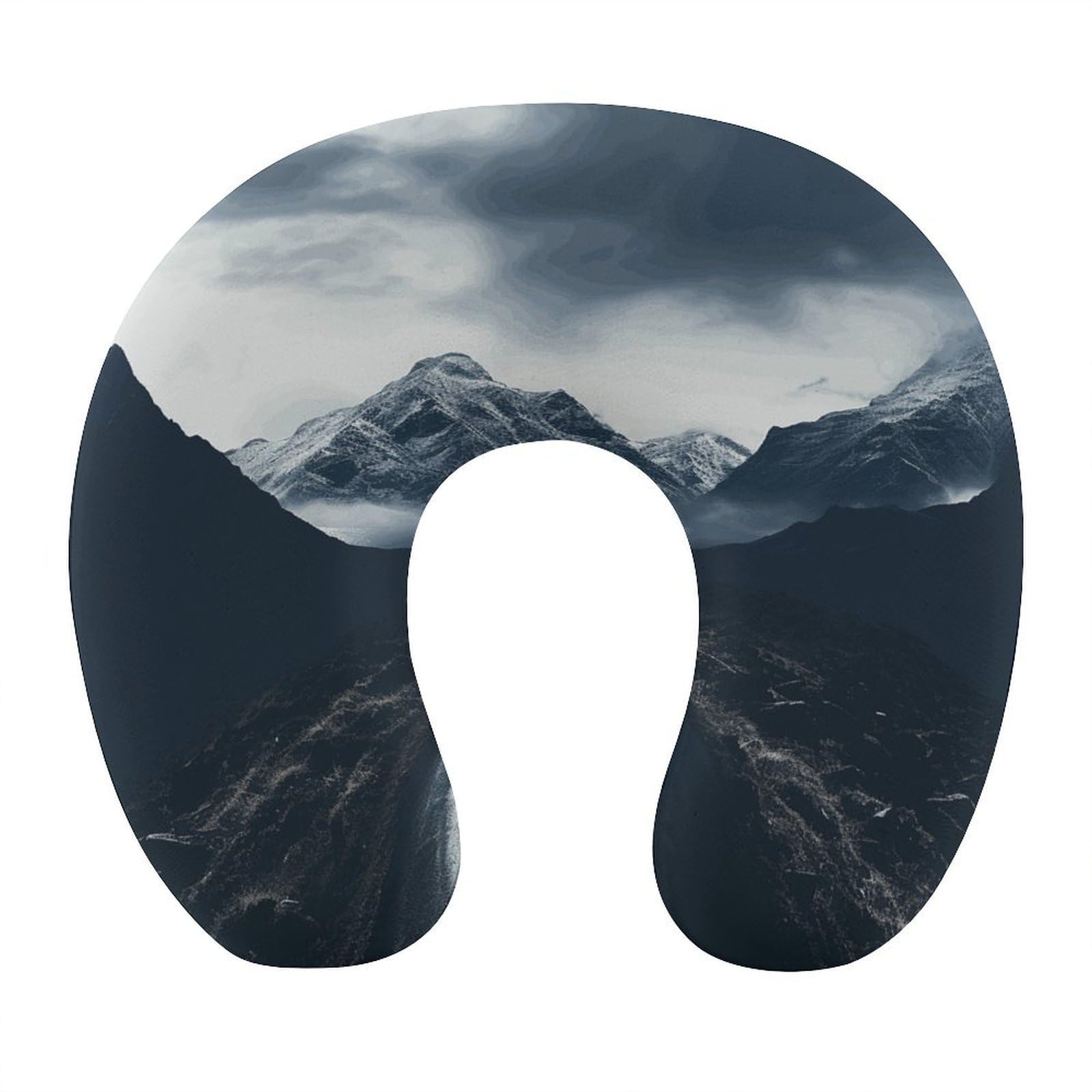 Btcowzrv Style Dark Road To Mountains U Shaped Neck Pillow Travel Pillows
