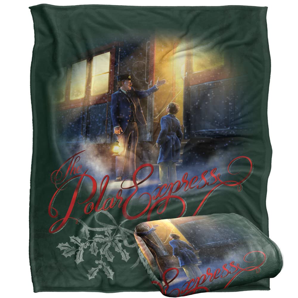 Polar Express Conductors Welcome Silky Touch Super Soft Throw Blanket 152 x 127 cm