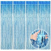 2 Rideaux Métalliques Irisés O-Kinee 1x2m - Décoration Fête, Mariage, Anniversaire, Photo