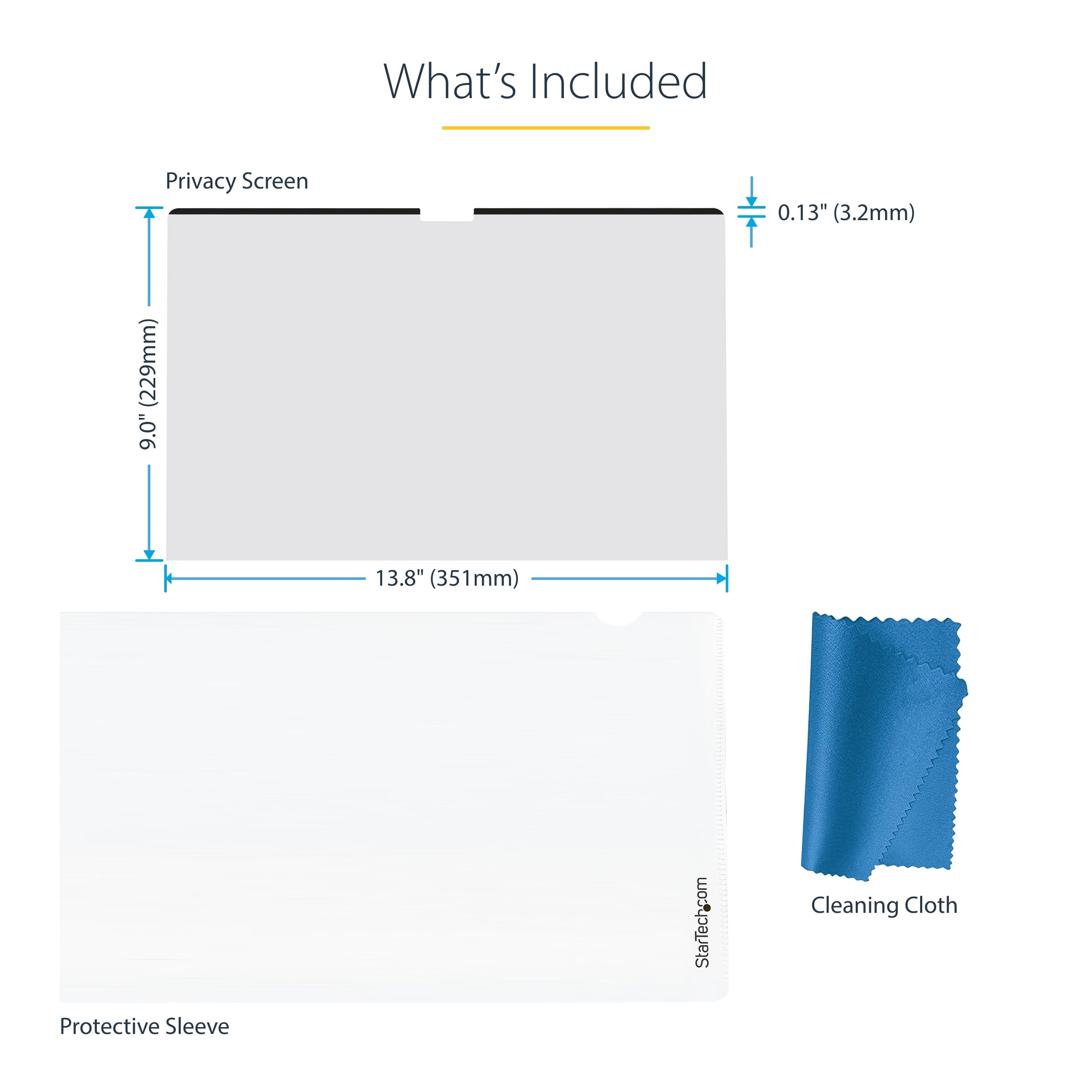 StarTech Filtro Privacy Magnetico per MacBook PRO 16", Antiriflesso Lucido | Pellicola Protettiva, Riduzione Luce Blu, Rimovibile