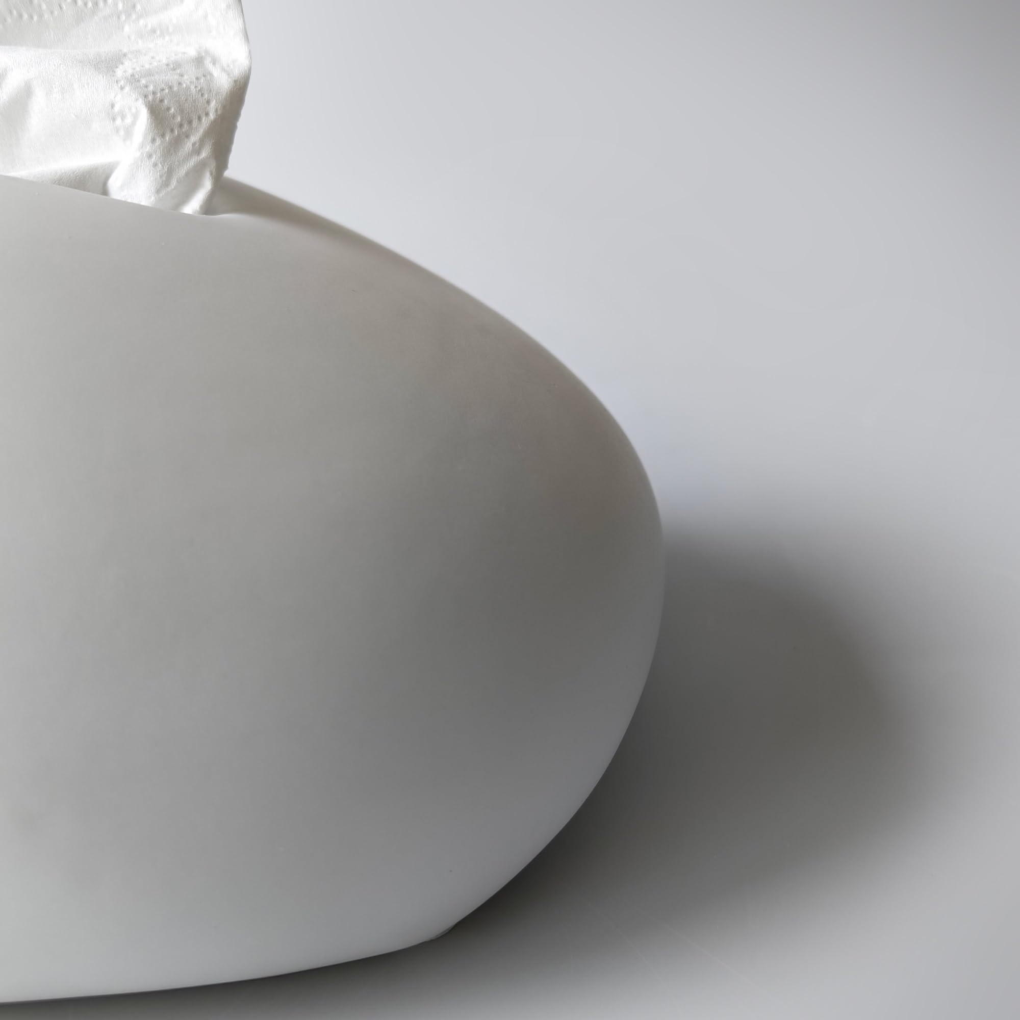 Dekoracyjne luksusowe ceramiczne pudełko na chusteczki, dekoracja stołu do salonu, kreatywny dozownik na serwetki dozownik na chusteczki (biały)