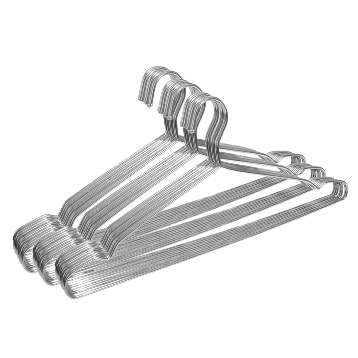 Extra Wide Wire Hangers for Plus Size Clothes, 19 Inch Stainless Steel Plus Size Hangers Ideal for XL, XXL Shirts, Coats, Dresses, Etc. Silver. 30pk.