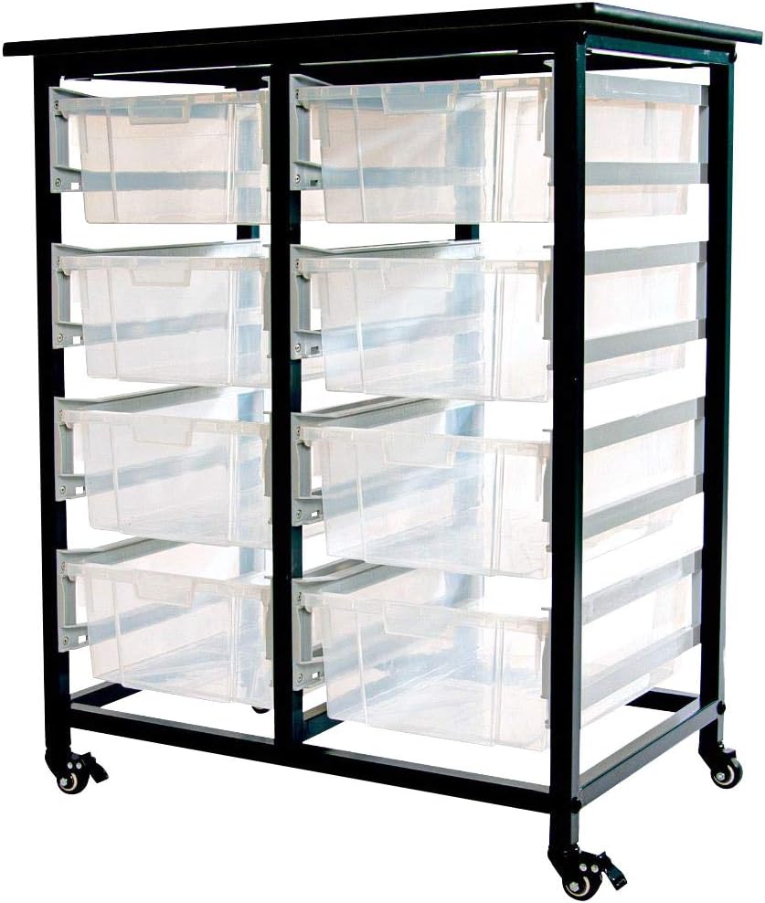 Yardlio Offex Double-Row Mobile Bin System: Stackable Storage for Larger Items