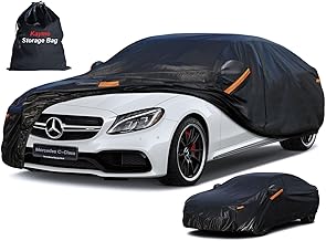 Kayme Exterior Car Cover, Compatible with Mercedes-Benz C-Class Sedan W204/W205/W206/C180/C200/C220 (2007-2025), Waterproof Breathable Anti-UV Anti-Dust 7 Layer Car Cover