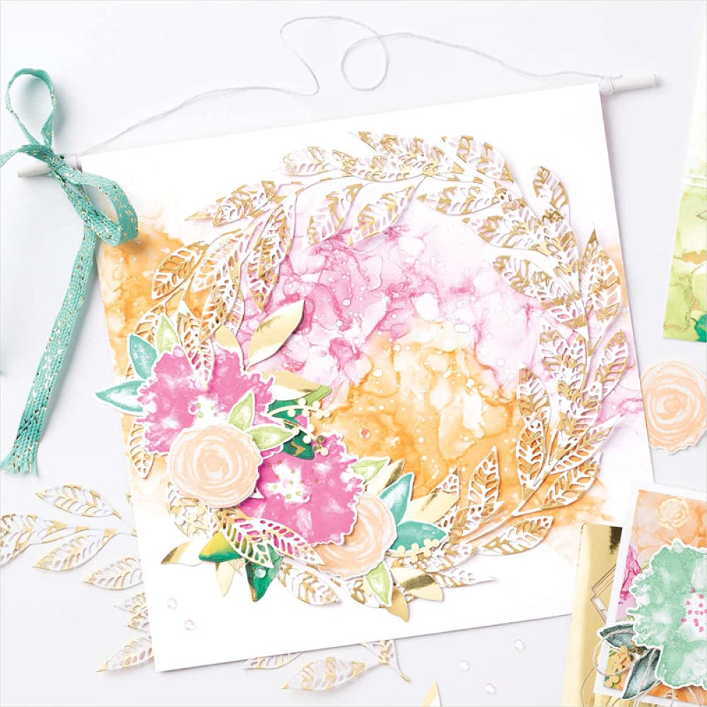 Amazon.com : Leaves Flowers Dies and Stamp Sets for Card Making Hello Best  Wishes,Thanks,Happy Birthday Words Clear Rubber Stamp for DIY Scrapbooking Paper  Crafting Handmade Crafts Die Cuts Punch Template Tools :
