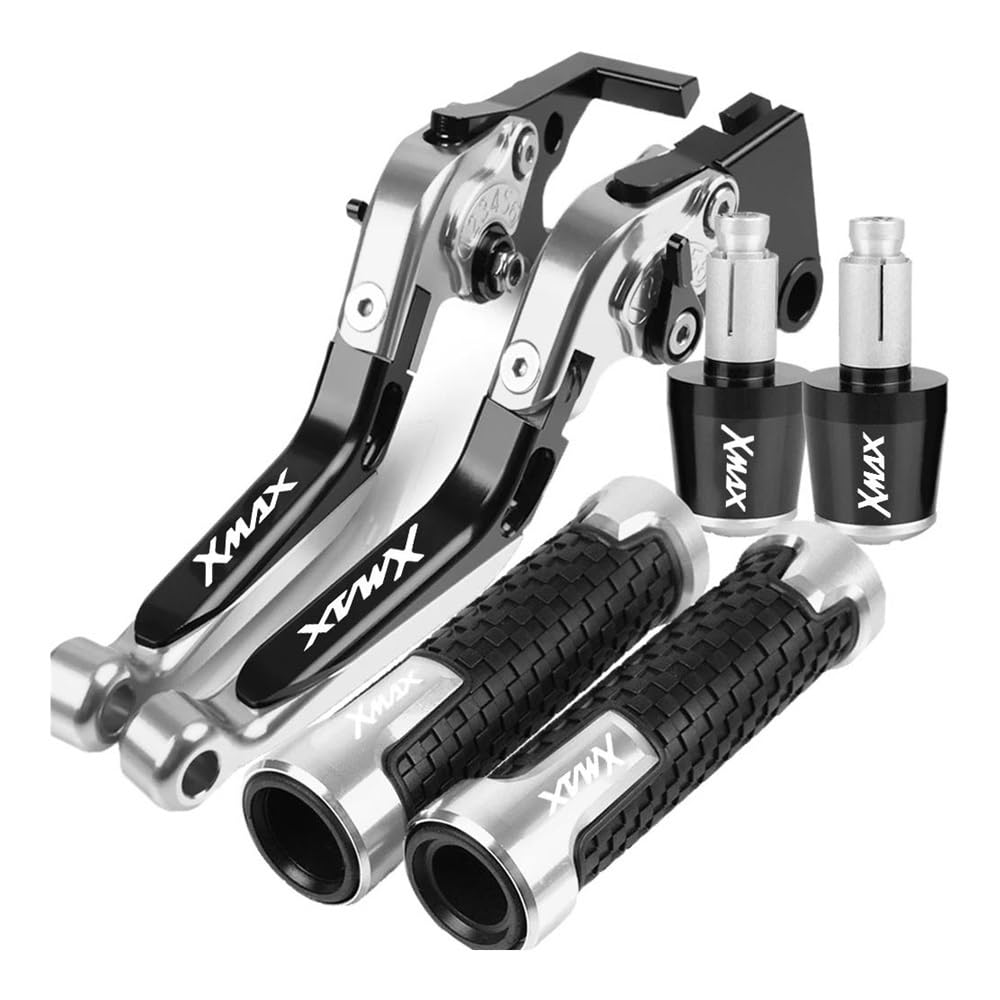 Leviers de moto pliables argent SCUUBE pour circuler en ville en Xmax 300
