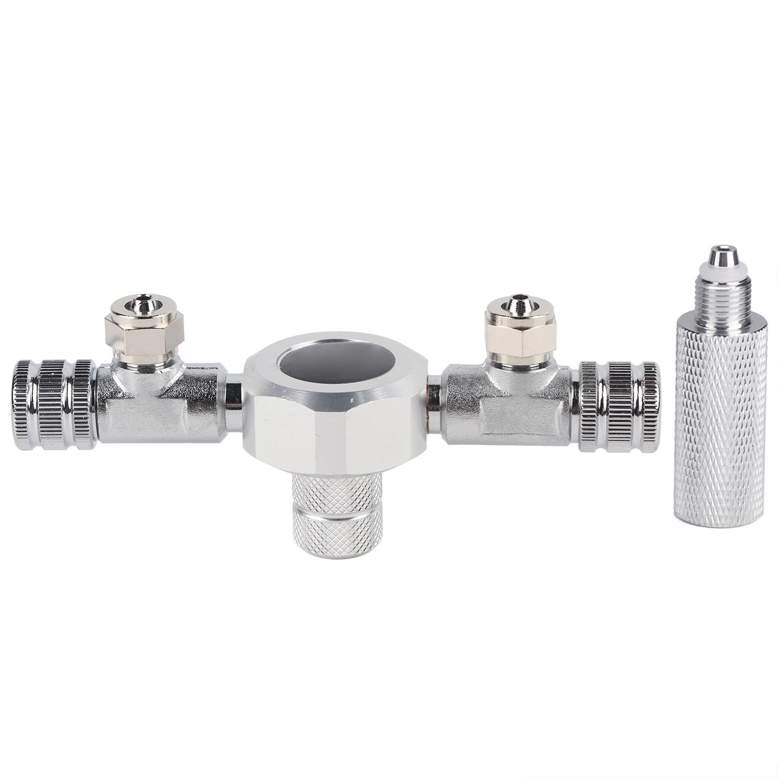 Válvula divisora de CO2 para acuario | Distribuidor y regulador de 2/3/4/5/6 vías | Aleación de aluminio y acero inoxidable | Control preciso de válvulas de aguja/Accesorios para peceras (2 pasos)