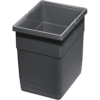SOTECH eins2vier Waste Bin Height 275 mm Volume 13.5 Litres 210 x 280 mm | Dark grey 5136.11 waste bin from Sotech