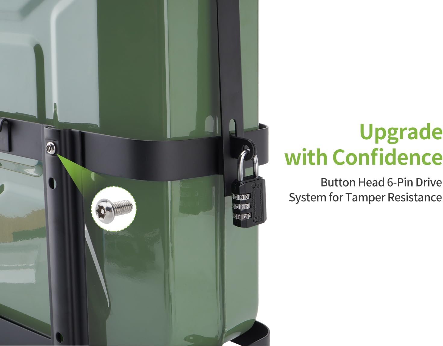 SPARKWHIZ Jerry Can Mount with Combination Lock, Jerry Fuel Can Holder Heavy Duty for 5 Gallon 20L