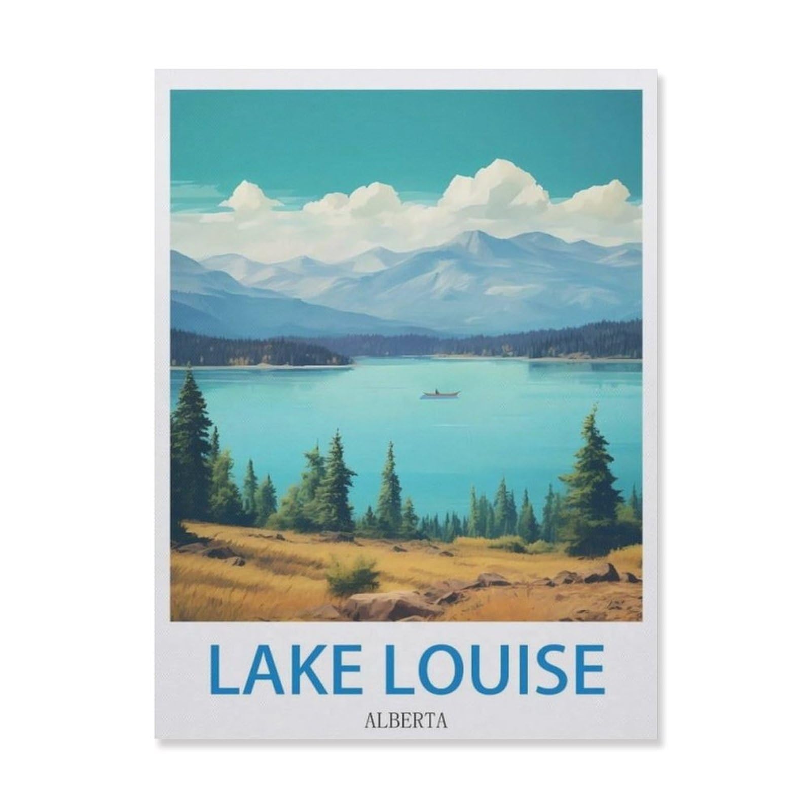 Metal Sign，Lake Louise Alberta，Vintage Tin Sign Home Kitchen Bar Cafe Club Cave Wall Decor(15x30cm）6x12 inch-EH23