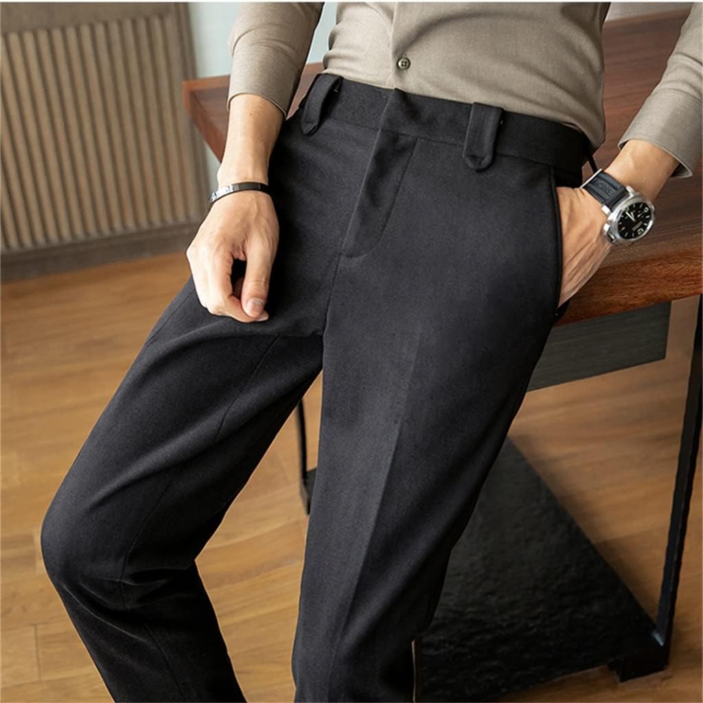 Autumn Winter Pants Men Clothing Slim Fit Suit Pants Men Formal Pants