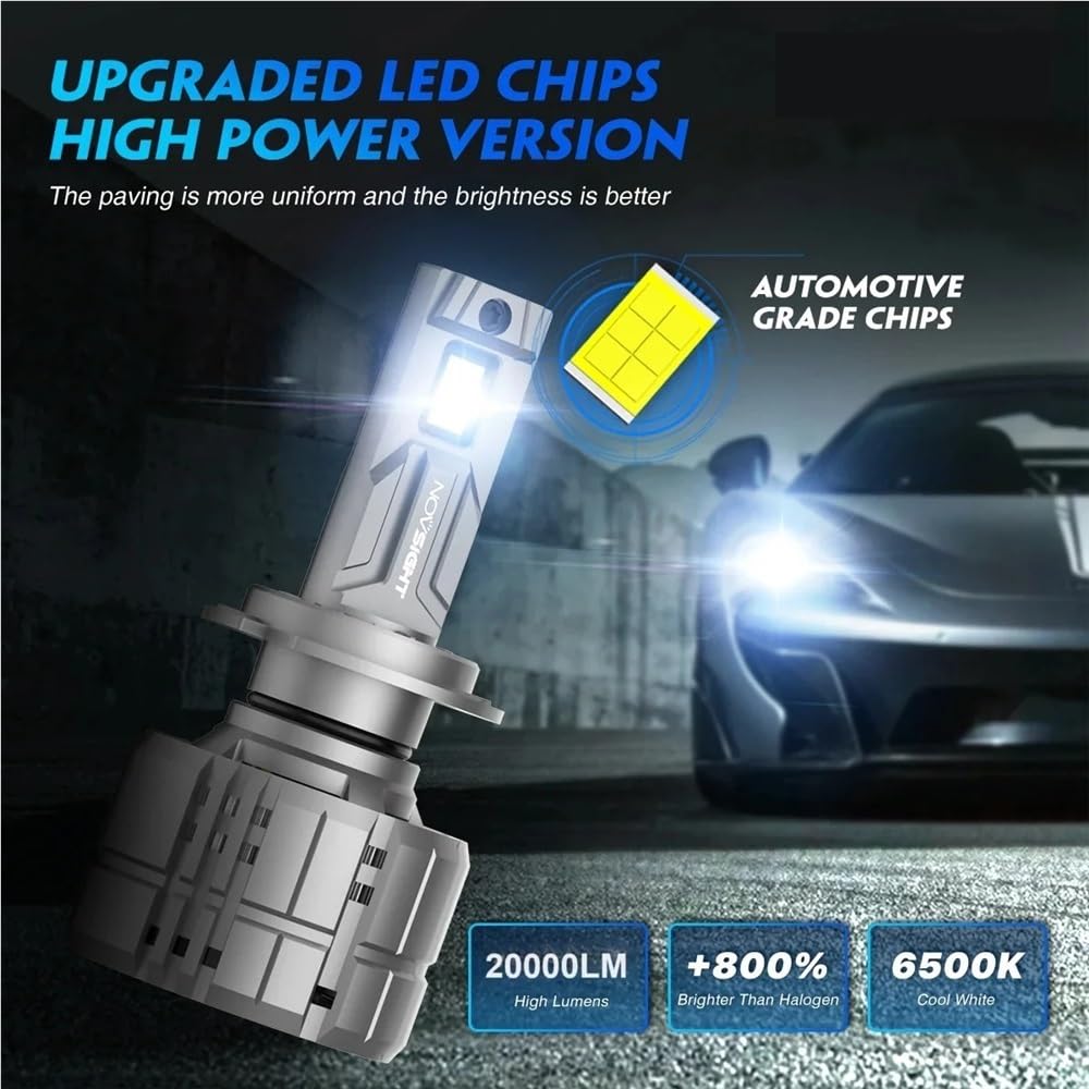 N60 200W 20000LM Super Bright H7 LED Canbus H4 H11 H8 H9 9005 HB3 9006 HB4 H13 9012 Lampa samochodowa 6500K Żarówki reflektorów samochodowych(H8 H9 H11 H16JP)