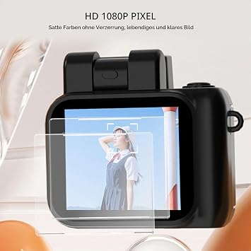 Digital Camera Thumb Camera 1080P HD Video Camera for Photography Vlogging Camera with Flash Light Compact Small Camera for Travel (16GB)