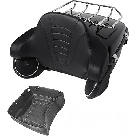 Black Tour Pak Trunk Pack For 1997-2008 Harley Tourng Electra Glde