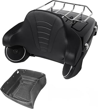 TCMT King Trunk Backrest Luggage Rack Speakers Fit For Harley 2014-2025 Touring CVO Road King Road Glide Street Glide Electra Glide