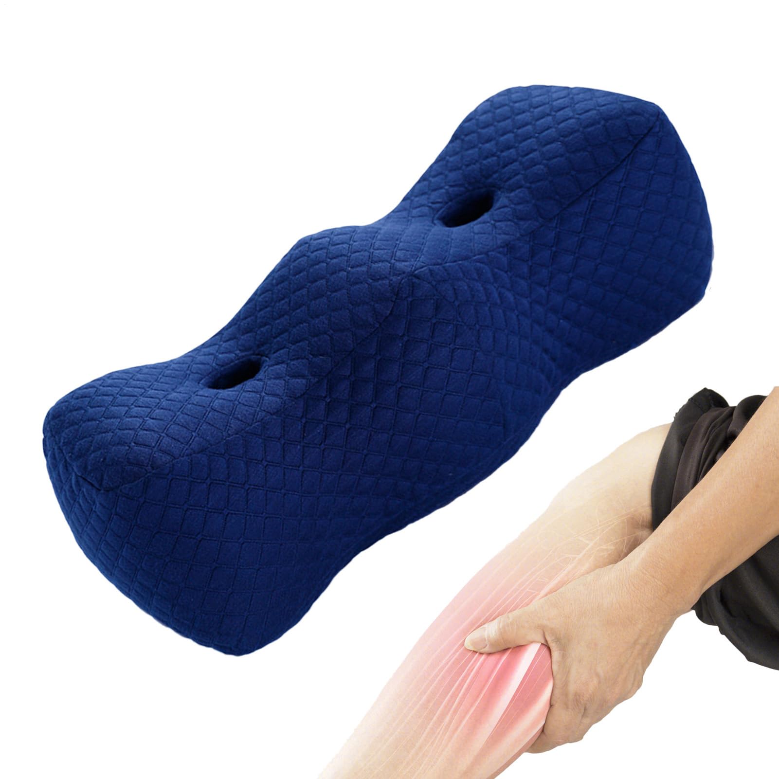 Generisch Almohada para levantamiento de piernas: por debajo de la rodilla, apoyo con memoria de alta densidad, cómoda almohada para levantamiento de piernas para reposo en cama, recuperación