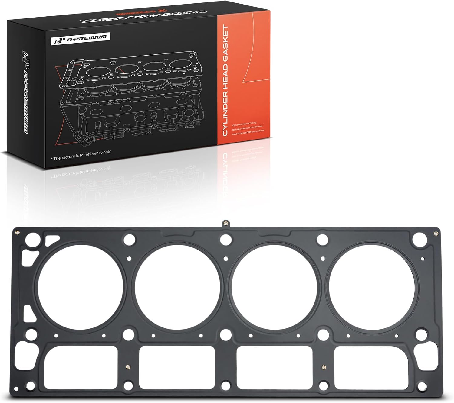 A-Premium V8 Left or Right Engine Cylinder Head Gasket Compatible with Chevrolet, GMC, Pontiac, Cadillac, Buick, Hummer, Isuzu, Saab & Avanti Models - Silverado Sierra 1500, Tahoe, Multi Layer Steel