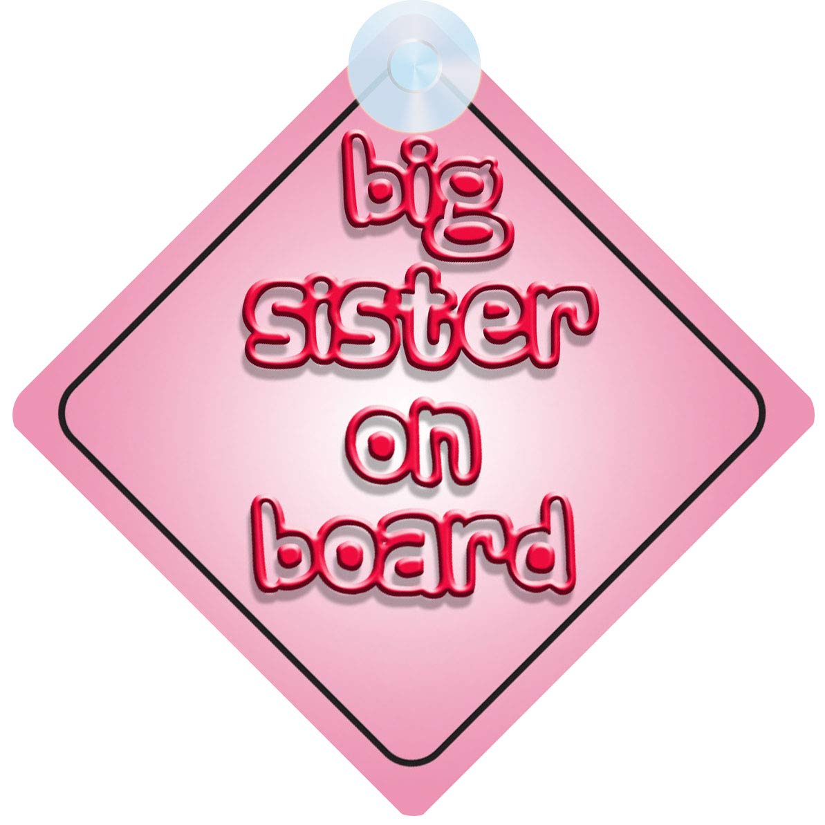 Big Sister on Board Car Sign for Children/Baby Girls Non Personalised Character Theme
