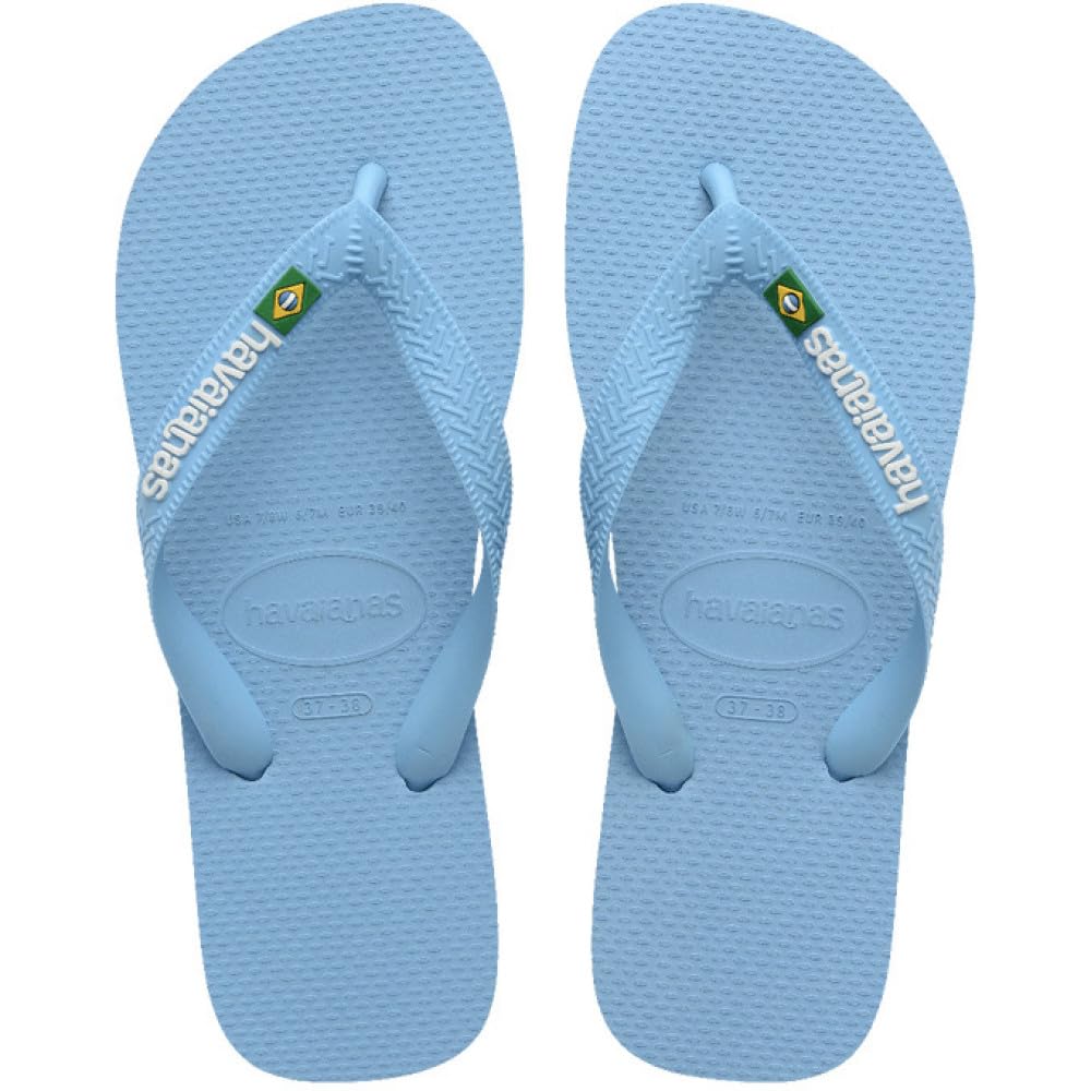Havaianas Hav.Brasil - Sandali Unisex Con Logo, Blu Lavanda/Bianco, 35/36 Eu-image