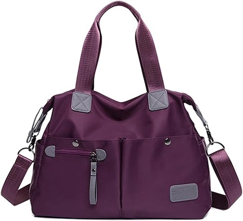 Bolso de mano ligero, floral, con asa superior con múltiples bolsillos de nailon para el trabajo, resistente al agua, bolsa para viajes, de hombro