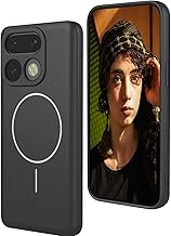 WBWONE Funda de Silicona Líquida para Realme 16 Pro+ Plus 5G, Carcasa Magnética con MagSafe, Bumper Slim Antigolpes, Tacto Suave & Forro de Microfibra - Negro