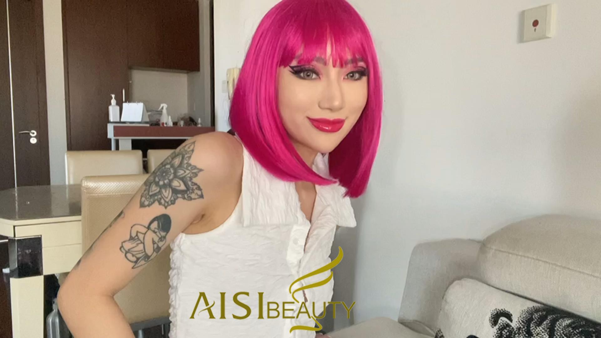 NEW TAG ! Wig Long 12 Inch Straight Shinning Light Pink Sf52bafa9c9734d32953ab156056ce  main image 2