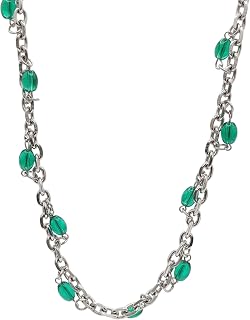 THE MEN THING EMERALD BEAD - Titanium Steel Pendant with 20 to 22inch Adjustable Chain for Men & Boys Price In India