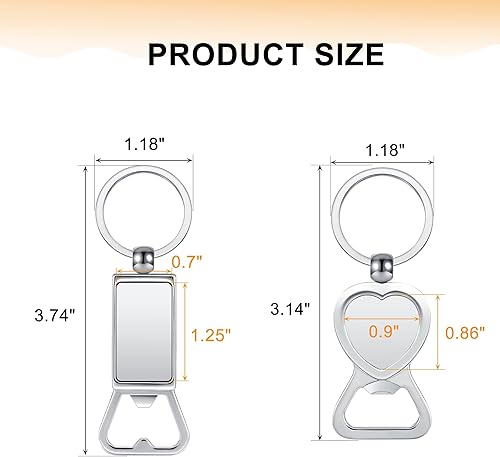 Miniatura 7 de 10 llaveros de sublimación en blanco para abrebotellas, llavero personalizado a granel, llavero con foto personalizada, regalo, prensa de calor,