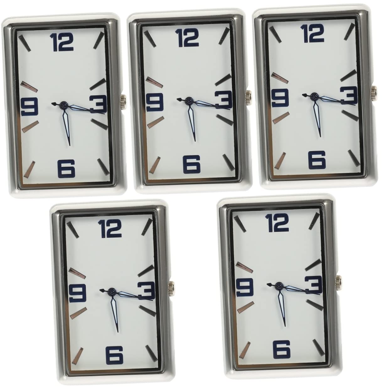 Gatuida 5stücke Klein Quadratische Auto Armaturenbrettuhr Selbstklebende Analoge Uhr Für Lüftungsschlitze Installieren Für Präzise Zeitkontrolle Fahrt