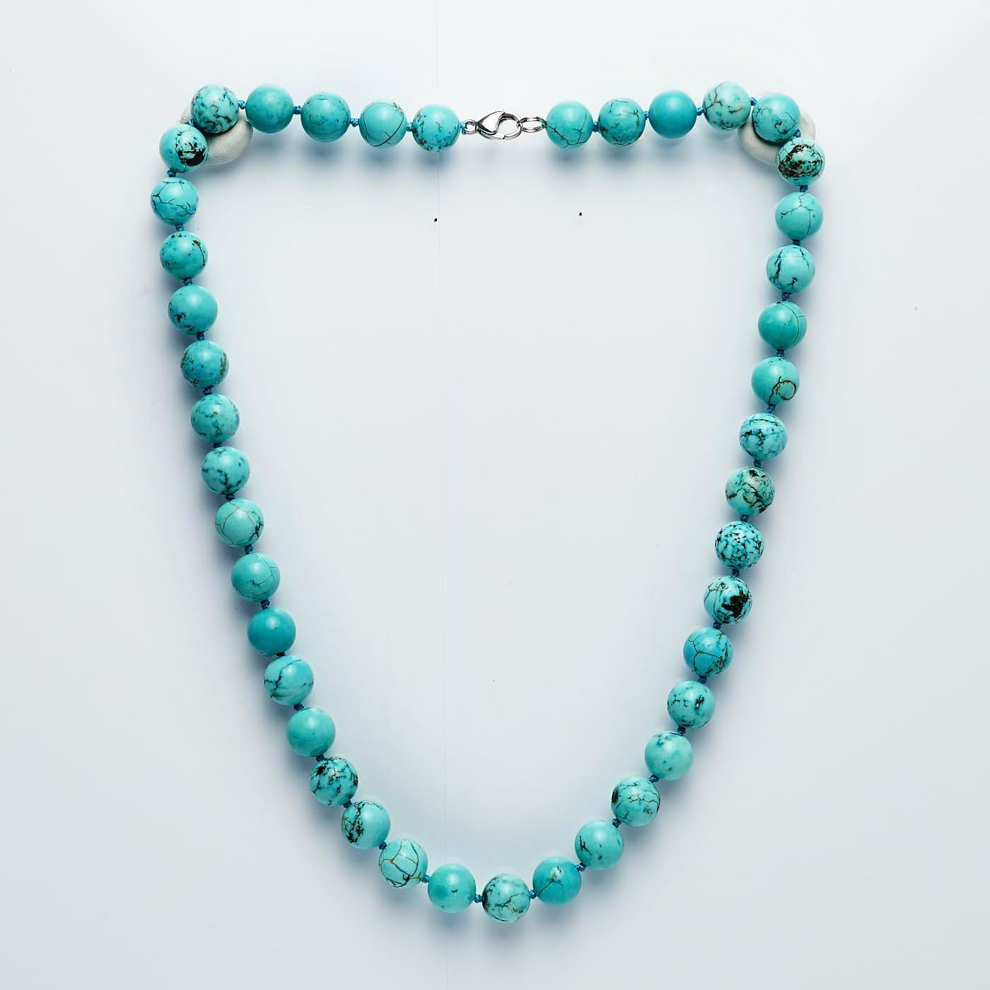 Womens Handmade Beaded Gemstone Necklace - 10mm Natural Gemstone Multicolour, Black, Green, Deep Rose Agate, Amethyst Necklace For Women - Image 4