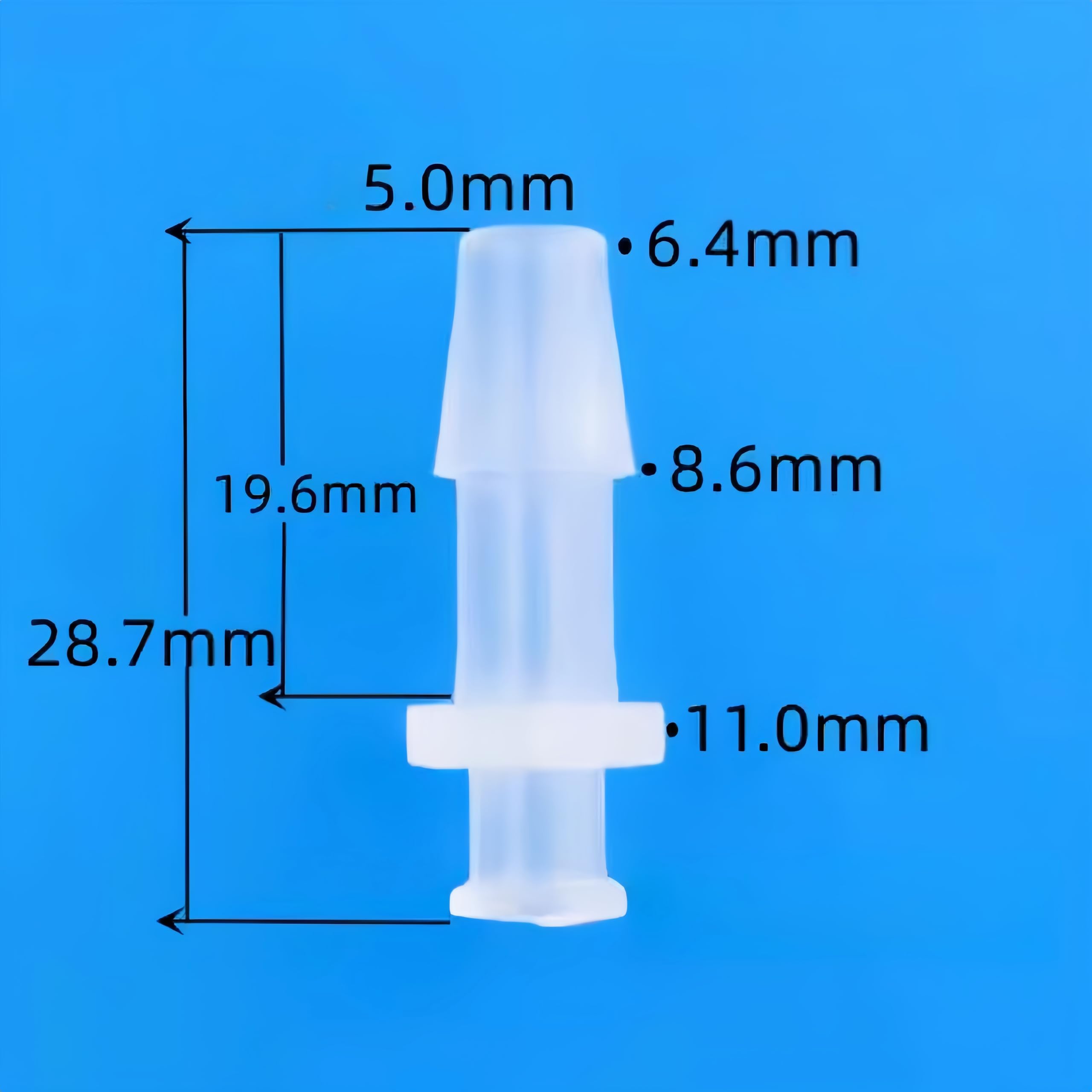 Conectores macho Luer Lock – 100 accesorios de plástico reutilizables duraderos para aplicaciones de laboratorio e industriales