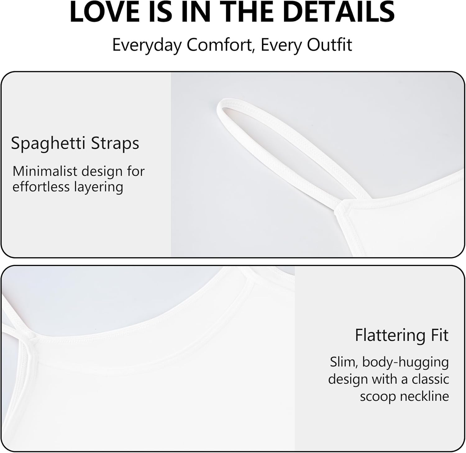 POWER UNICO FLOWER Women’s Slim Fit Camisole – Seamless, Lightweight, Super Soft Layering Tank - Image 4