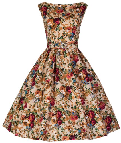 Lindy Bop 'Audrey' Vintage Style 1950's Spring Garden Floral Party Dress