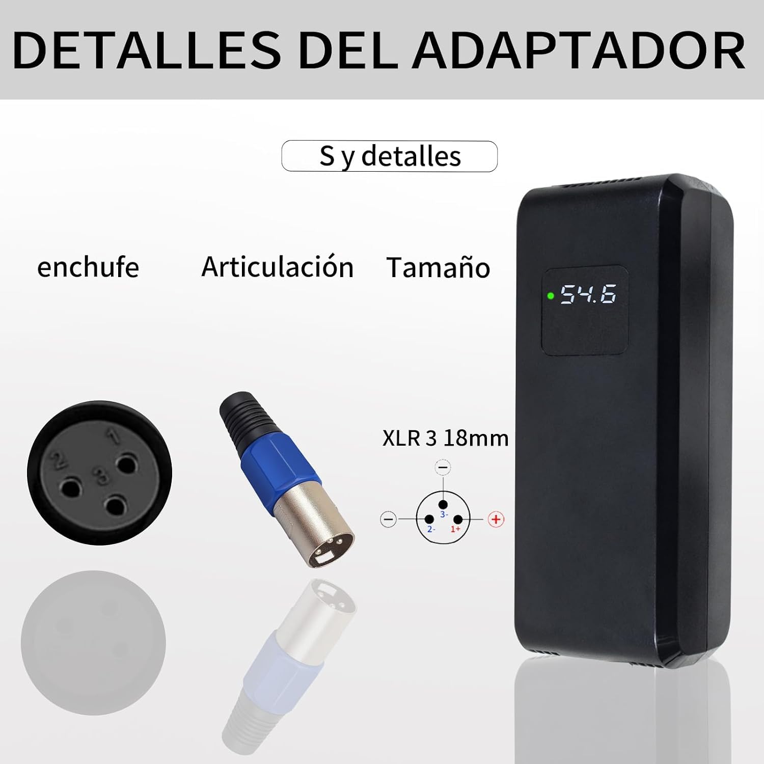 Caricatore 54,6 V 4 A agli ioni di litio 48 V, bicicletta elettrica e monopattino elettrico | Display LED, XLR a 3 pin, protezione multipla, funzione di riparazione e certificato CE per una ricarica sicura e affidabile.