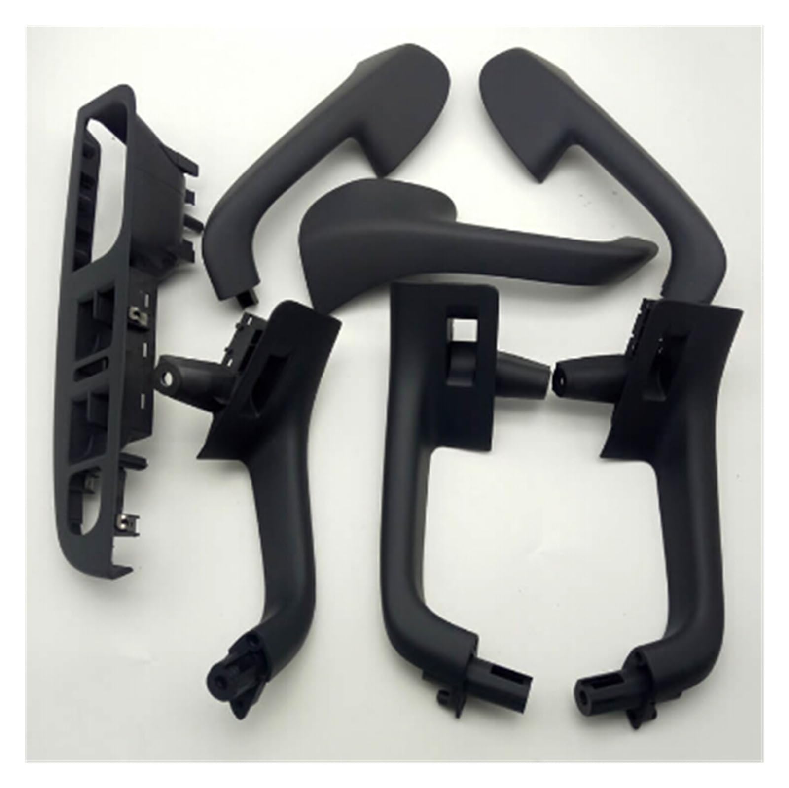 Inner Door Pull Handle Trim Cover For VW For Golf 5 For GTi For MK5 For Jetta For Black Color Interior Door Handle Grab Cover Set(7pcs)