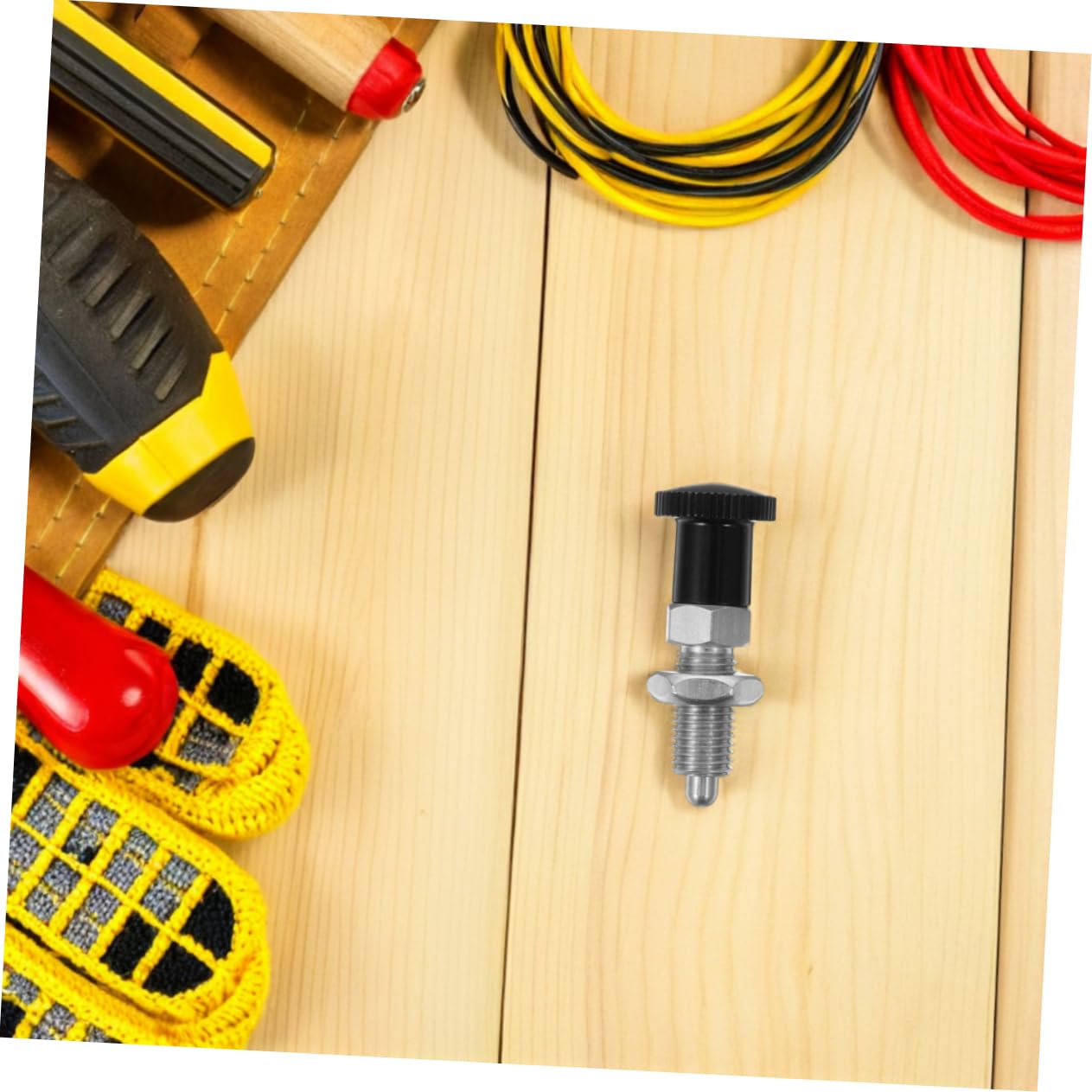 Cabilock 2pcs Spring Loaded Knob Plunger Stainless Steel Spring Return Knob Self-Locking Indexing Plunger Tool Accurate Positioning