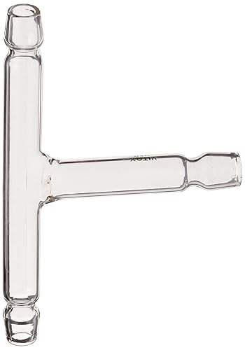 GSC International 2003-3 Tubo de conexión con conector de manguera de vidrio en forma de T, longitud del brazo de 12" (12mm)