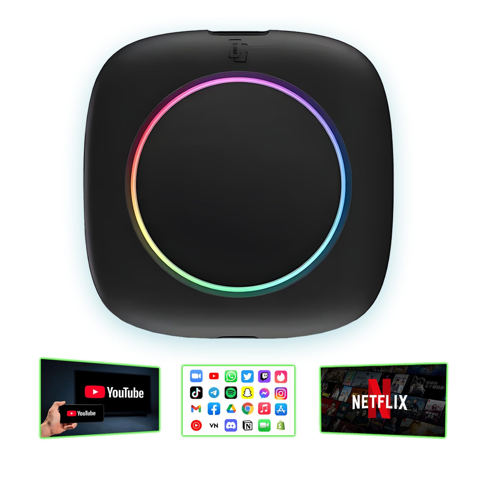 Adaptador CarPlay inalámbrico Android Auto AI Box con CPU Qualcomm y Android 13 8