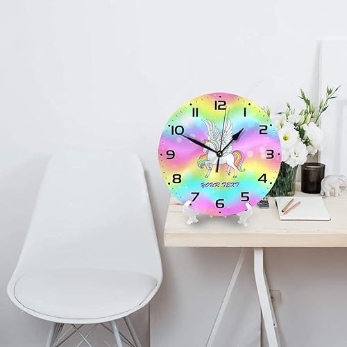 Vista 47 de Reloj de pared de llama de béisbol personalizado para habitación de niños, reloj de pared personalizado con nombre de niño, regalo de cumpleaños