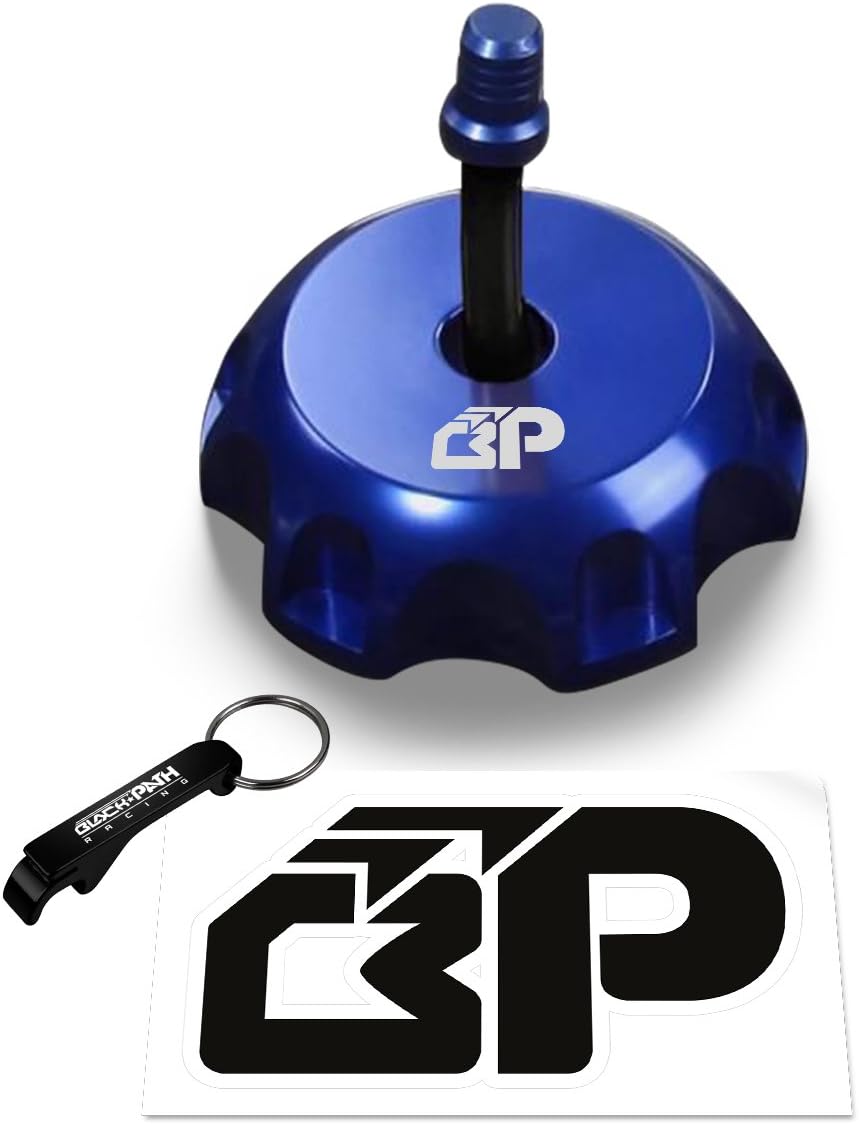 Black Path - Suzuki Gas Cap LT-Z400 + LT-Z250 + LT-R450 + RM-Z250 ATV Fuel Cover (Blue) T6 Billet