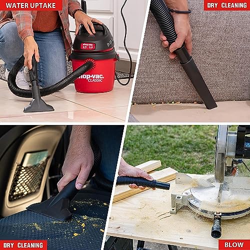 Shop-Vac 2.5 Gallon 2.0 Peak HP Wet/Dry Vacuum, Portable Compact Shop Vacuum with Top Handle, Wall Bracket & Attachments by Shop-Vac - Image 7