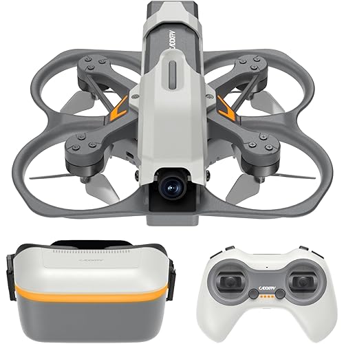 CADDXFPV Protos FPV Drone RTF Kit, Built-in Walksnail 6g VTX, 1080p/60fps HD Digital Video Transmission, 4.5" FPV Goggles Screen, 3-in-1 Charging Hub for 3 Batteries, Supports 3 Flight Modes, Perfect FPV Gift for Beginners & Freestyle Racing
