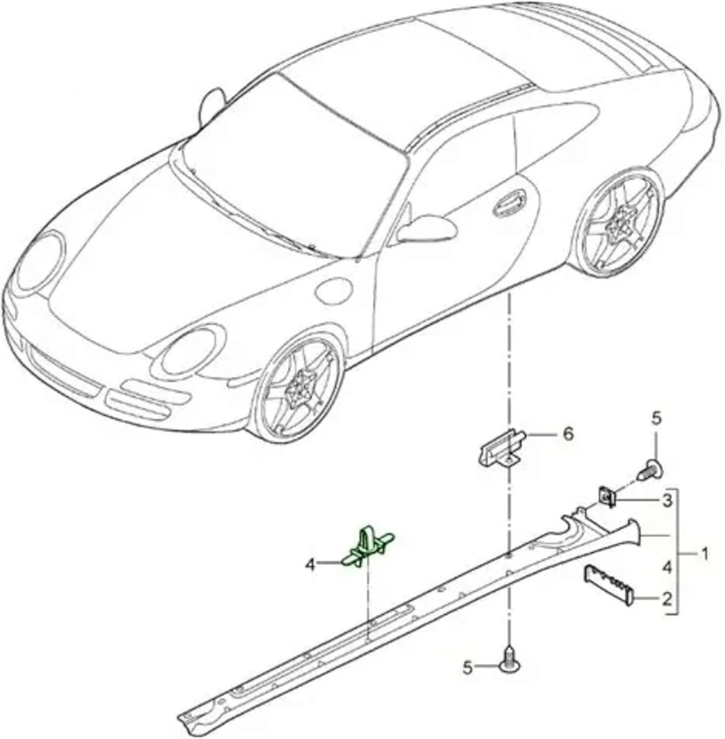 20PCS OE 99950798640 Rocker Panel Clip Compatible 911 991
