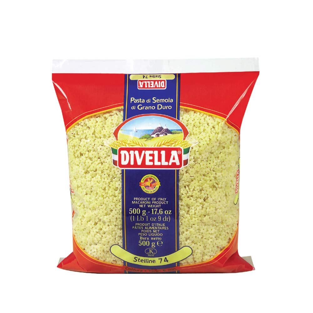 Pastificio Divella Pasta Stelline (4 x 500gr) - Ideal For Soups
