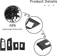 Vista 5 de 4 piezas Panel de Interruptor de Elevación de Ventana Marco Cubierta Moldura para Honda Pilot 2016-2022/Passport 2019-2023, Material ABS Accesorios