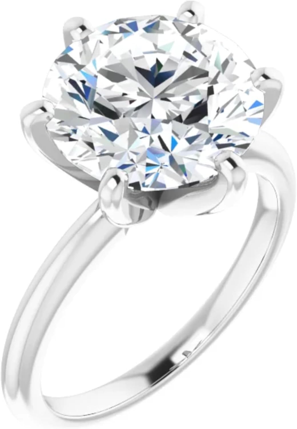5 Carat Lab Grown Diamond Engagement Ring Six Prong
